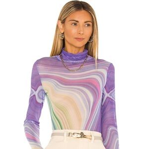 Abstract wave mesh top